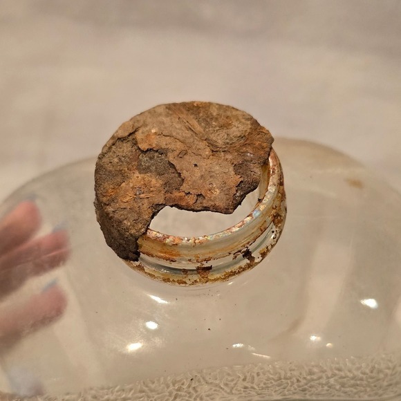 Antique Water Bottle Embossed Glass Vintage Farmhouse Decor Collectible Jug - Picture 6 of 7